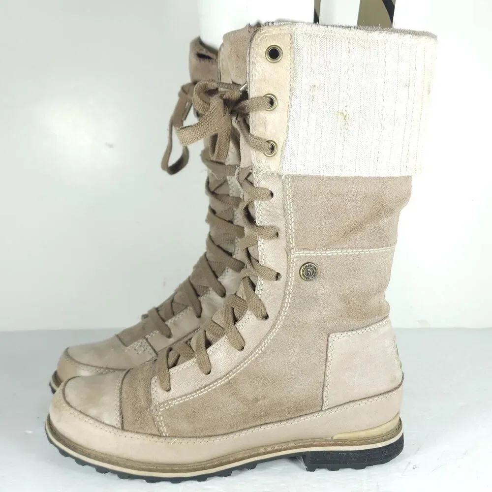 The North Face Women's Snowtropolis US6,5 Brown Suede Insulated Lace Up Boots - Picture 2 of 16